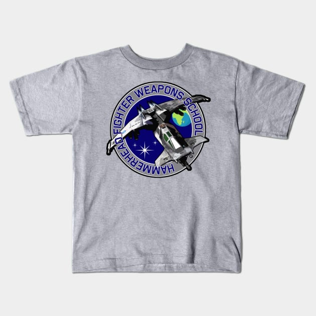 Hammerhead Fighter Weapons School Kids T-Shirt by PopCultureShirts